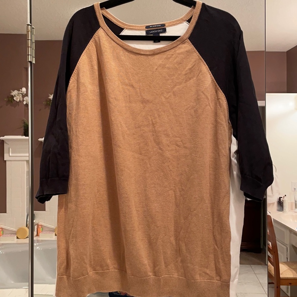 3x lands end Supima cotton crewneck sweater
